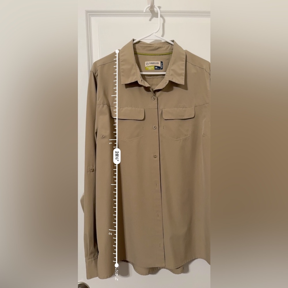 PTP 22.5” No-Fly-Zone Hiking Shirt XXL Khaki/Tan 🤎Insect Repellent Adventure - Picture 7 of 16